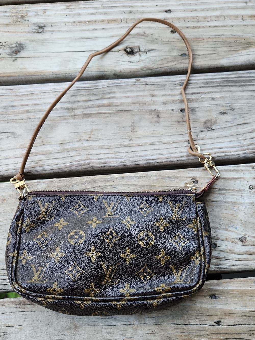 Louis Vuitton Monogram Mini Pouchee in Brown and Tan